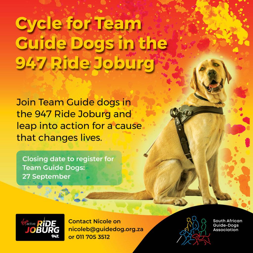 Guide Dog Ride Join Team Guide Dogs at the Virgin Active 947 Ride Joburg 2024 • AnimalTalk
